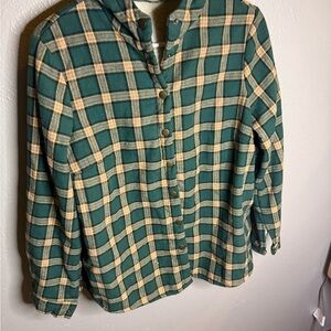 PacSun Green and Yellow Plaid Jacket
